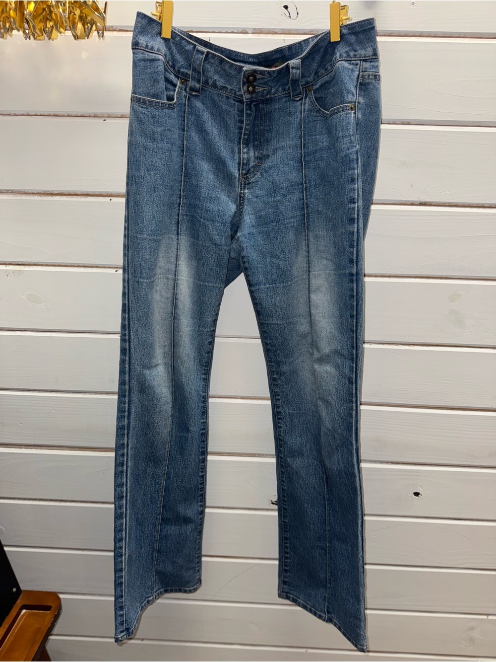 Kikit Vintage Denim Jeans with front seam stitch
